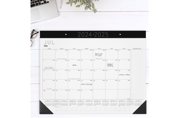 AT-A-GLANCE® Contemporary Academic 2024-2025 Monthly Desk Pad Calendar