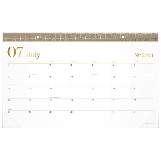 Cambridge® WorkStyle® Academic 20242025 Monthly Desk Pad Calendar