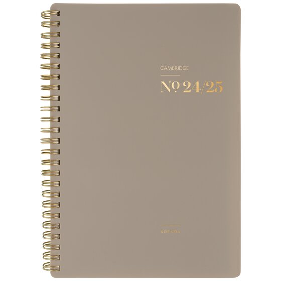 Cambridge® WorkStyle® Focus Academic 2024-2025 Weekly Monthly Planner, Timeless Taupe, Small, 5 