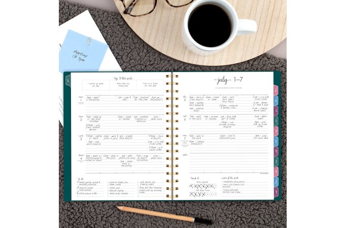 AT-A-GLANCE® Harmony Academic 2024-2025 Weekly Monthly Planner, Palm ...