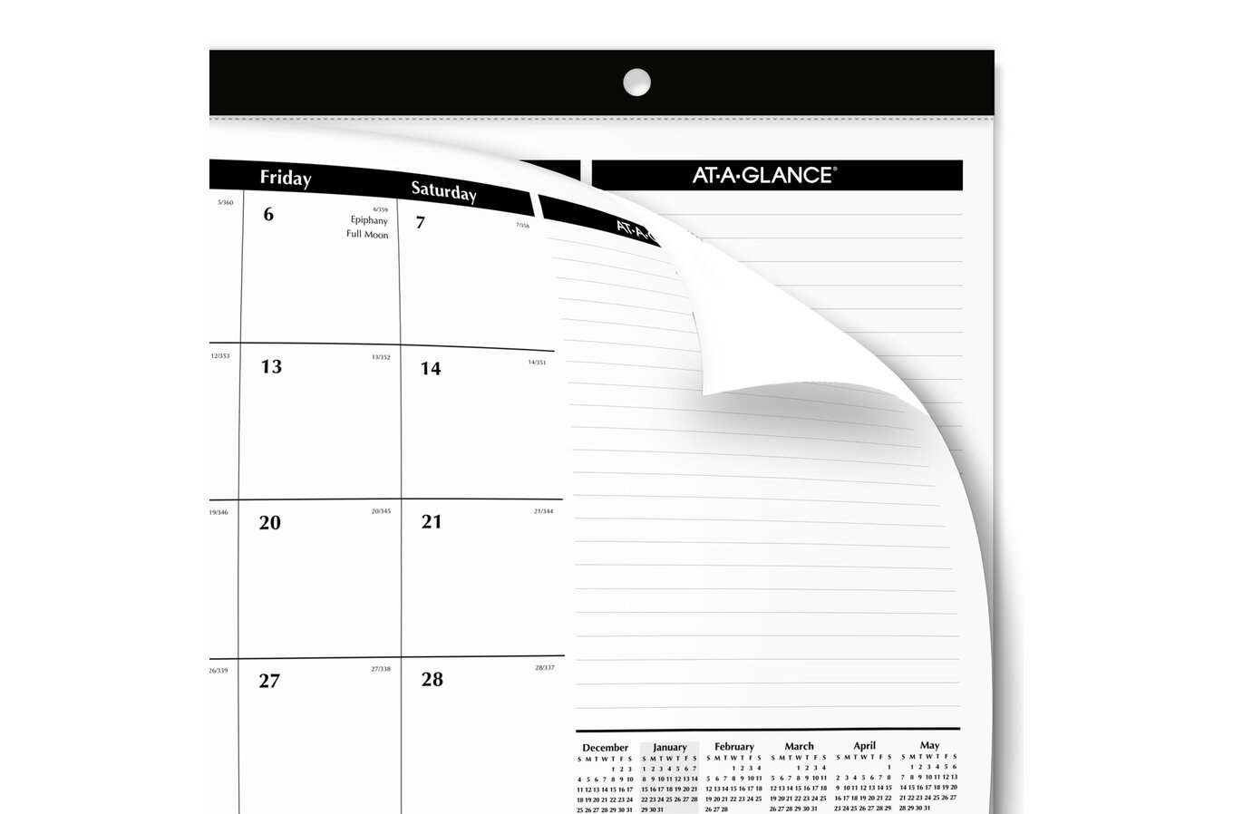 2024 Desk Calendar - January 2024 to December 2024 - Desk Calendar 2024  Large 17 x 12, Large Ruled Blocks, to-do List & Notes, Corner Protectors