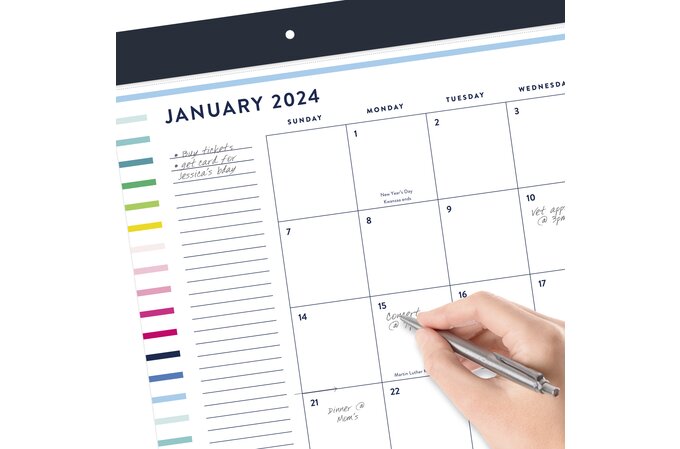 Simplified by Emily Ley for AT A GLANCE 2024 Monthly Desk Pad Calendar
