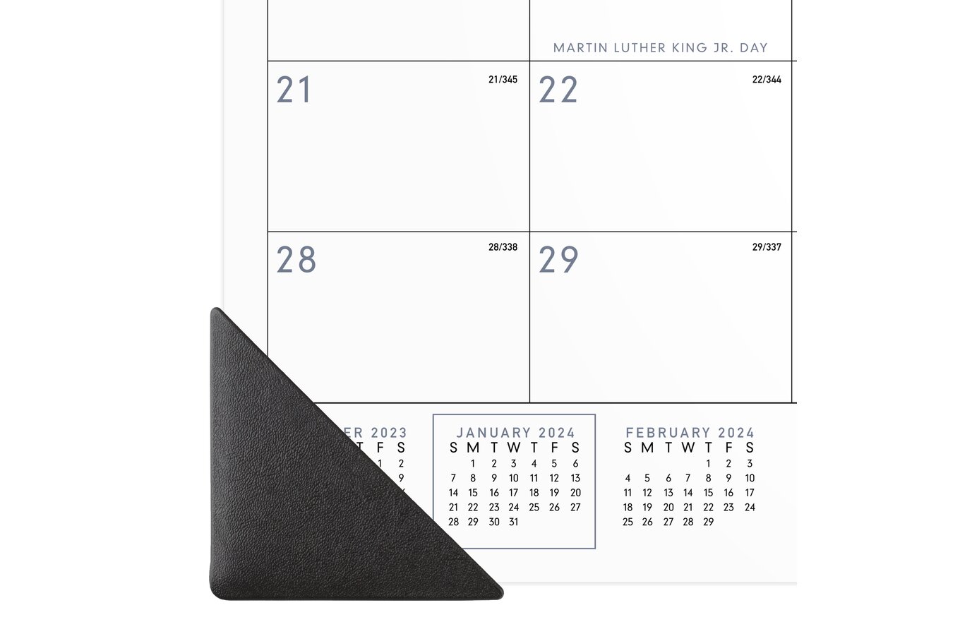 AT-A-GLANCE Contemporary 2024 Monthly Desk Pad Calendar, Compact, 18 x 11, Desk Pad Calendars