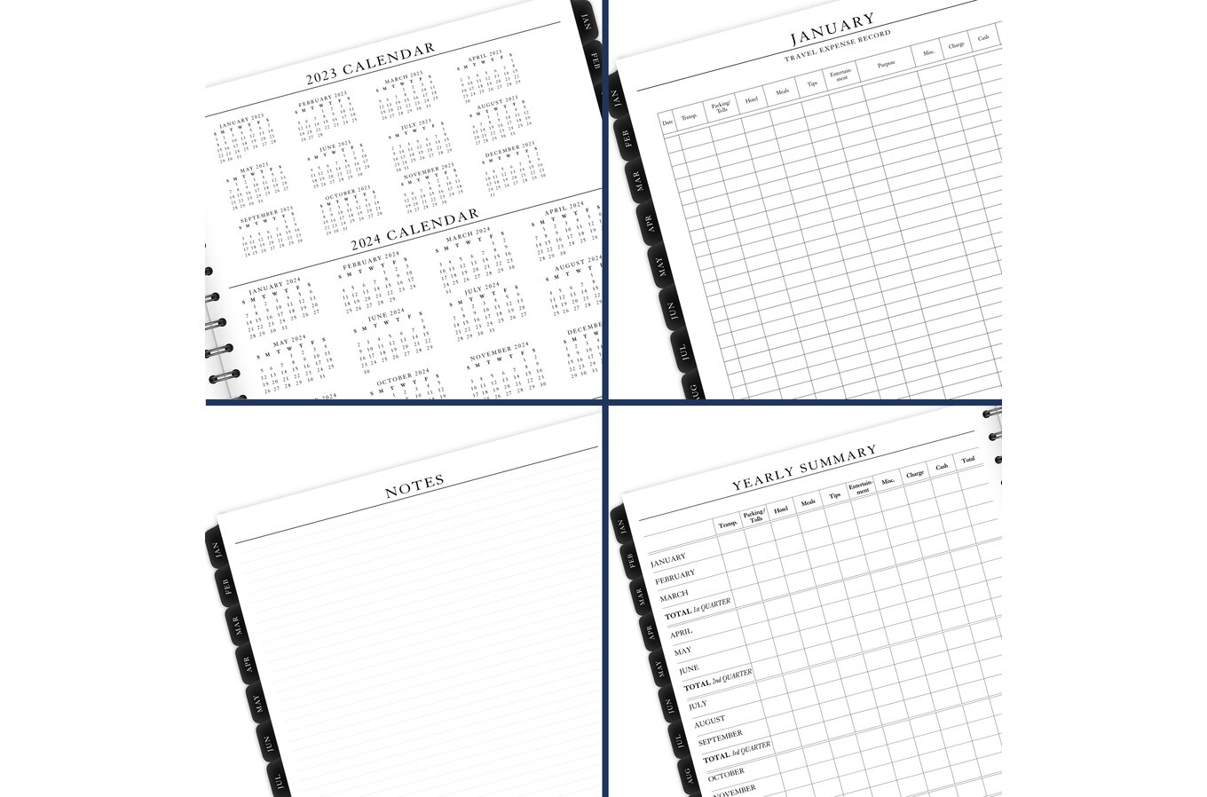 Preference Collection Planner Refills 2024, Sun Graphix Organizer