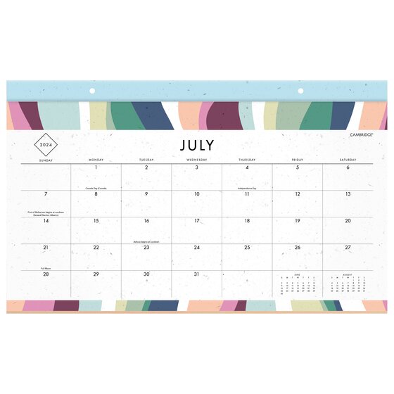 Cambridge® GreenPath™ Academic 20242025 Monthly Desk Pad Calendar