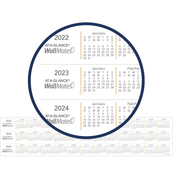 AT-A-GLANCE® Undated WallMates® Self-Adhesive Dry-Erase