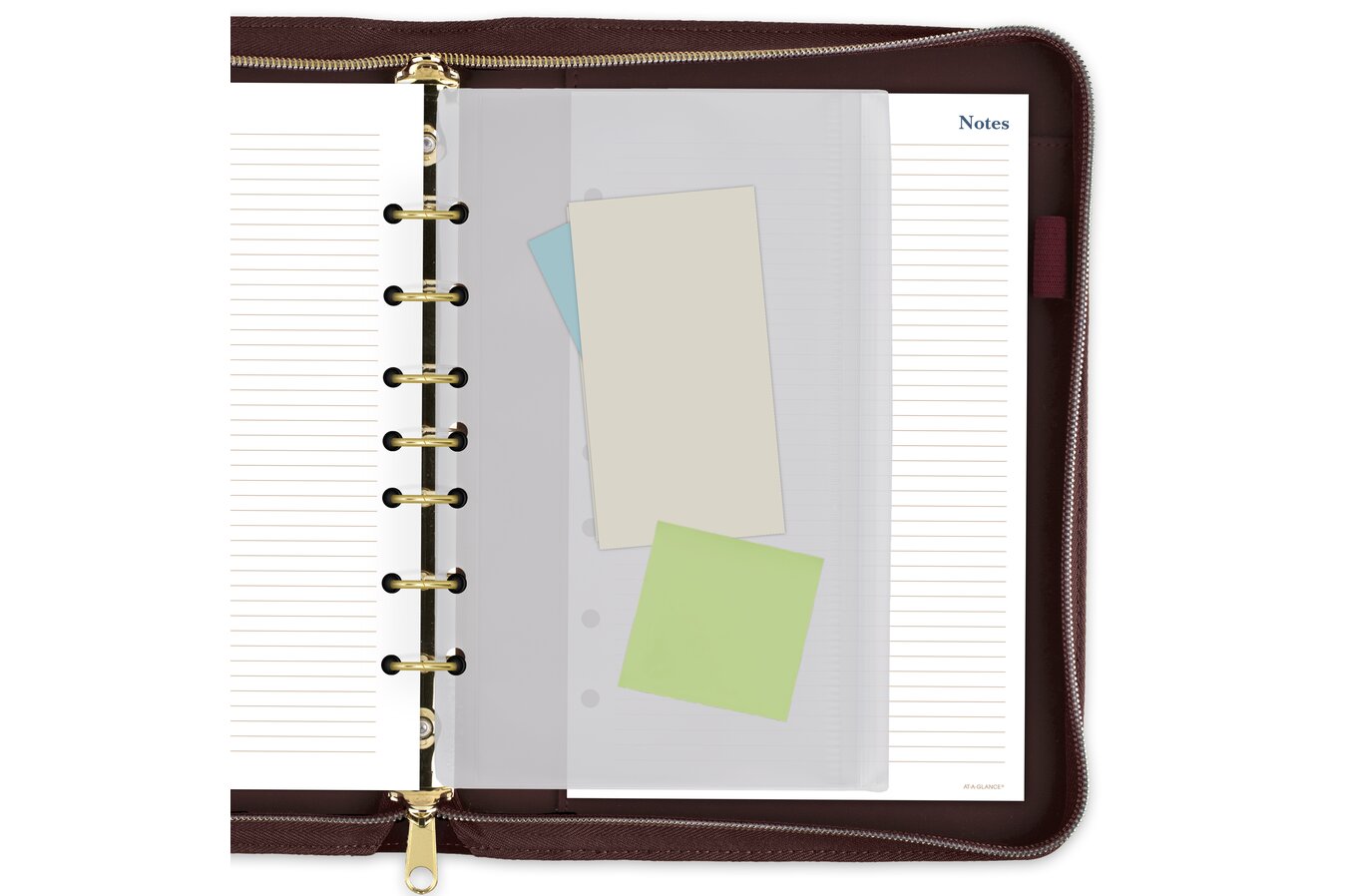 AT-A-GLANCE Faux Leather Fashion Undated Starter Sets, Desk Size, 5 1/2 x  8 1/2, Refillable Planners & Refills