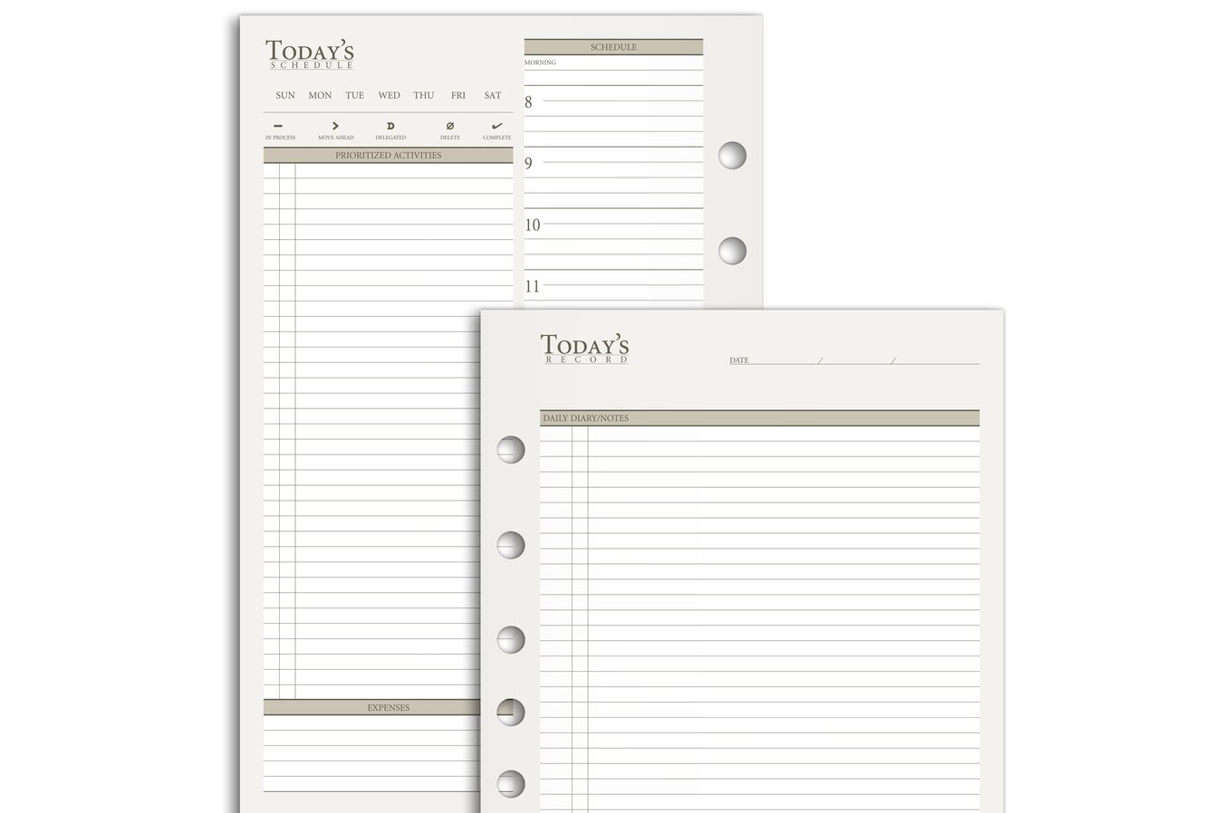 AT-A-GLANCE 2023 Daily Monthly Planner Two Page Per Day Refill, Loose-Leaf,  Desk Size, 5 1/2 x 8 1/2 