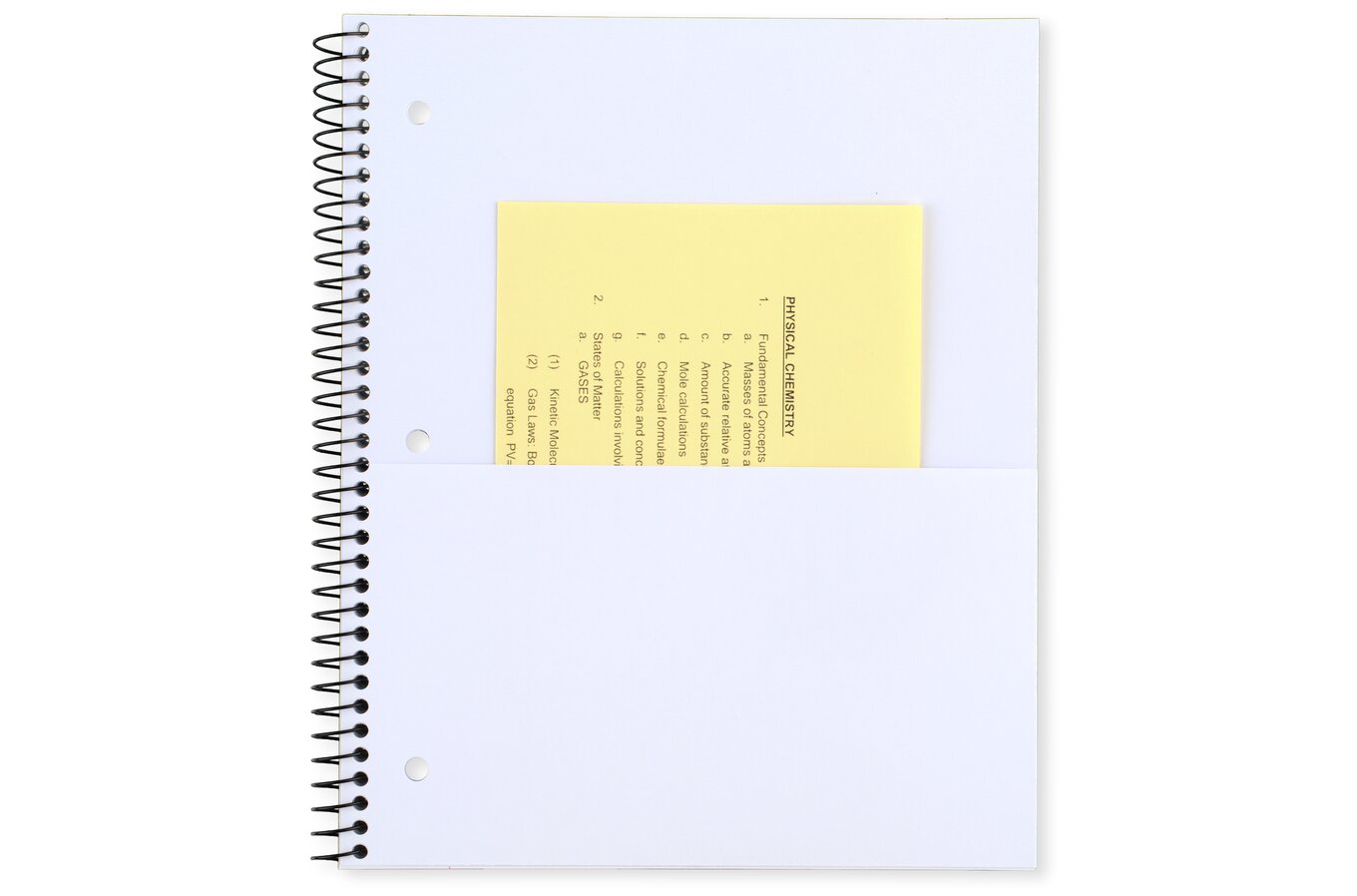Dunwell 5-Subject Notebook, College Ruled, Colorful Movable Pocket Dividers With Tabs, Front/Back Plastic Covers, 200 Sheets (400 Pages) Of 3-Hole