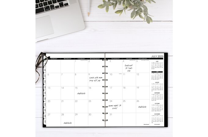 AT-A-GLANCE® Move-A-Page Academic 2024-2025 Weekly Monthly Appointment Book  Planner, Black, Large, 9" x 11" | Academic Planner | AT-A-GLANCE