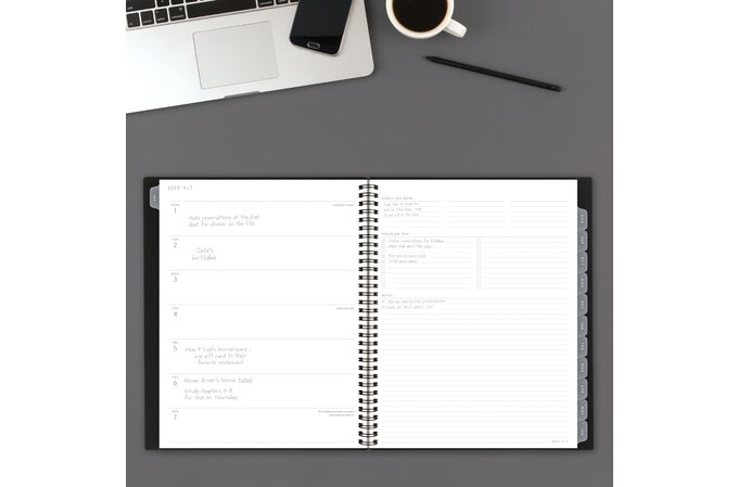 AT-A-GLANCE® Elevation Academic 2024-2025 Weekly Monthly Planner, Black