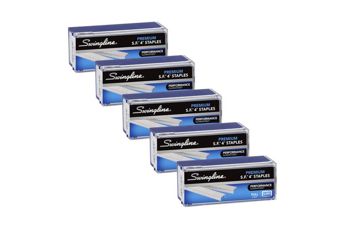 Swingline® S.F.® 4® Premium Staples, 1/4 Length, 210/Per Strip