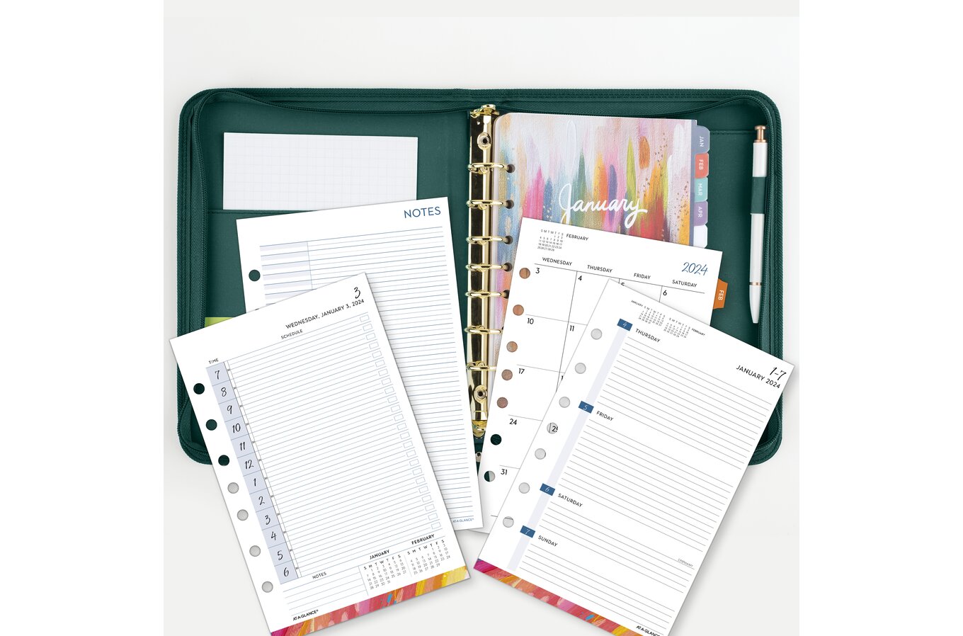 EttaVee for Day-Timer 2024 Two Page Per Week Planner Refill, Loose-Leaf,  Desk Size, 5 1/2 x 8 1/2, Weekly