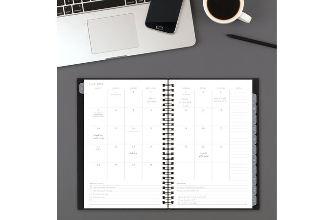 AT-A-GLANCE® Elevation Academic 2024-2025 Weekly Monthly Planner, Black