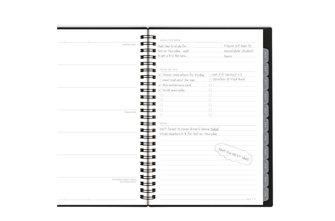 AT-A-GLANCE® Elevation Academic 2024-2025 Weekly Monthly Planner, Black