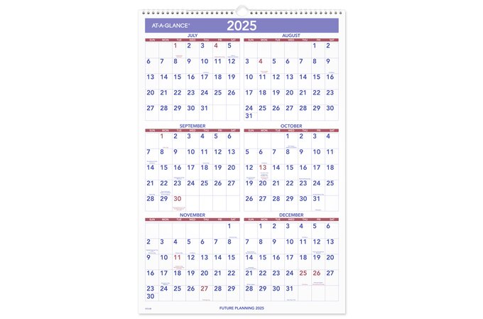 2024-2025 Calendar - APRIL 2024 - JULY 2025 3 Month Wall Calendar