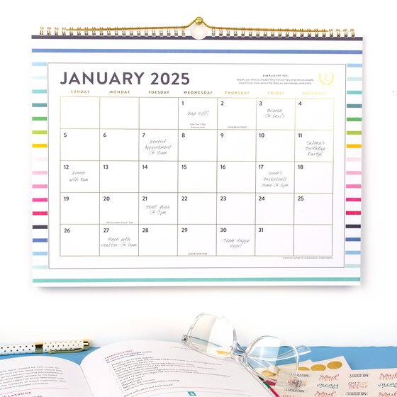 Simplified by Emily Ley for ATAGLANCE® 2025 Monthly Wall Calendar