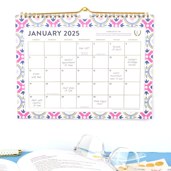 Simplified by Emily Ley for ATAGLANCE® 2025 Monthly Wall Calendar