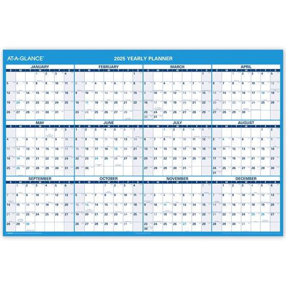 AT-A-GLANCE® Horizontal Reversible Erasable Academic and Regular Year ...