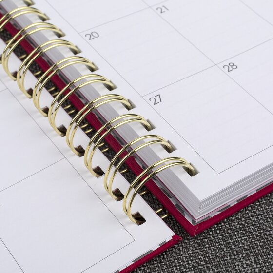 ATAGLANCE® Harmony 2025 Hardcover Daily Monthly Planner, Berry