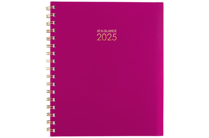 AT-A-GLANCE® Harmony 2025 Weekly Monthly Planner, Beetroot, Medium, 7