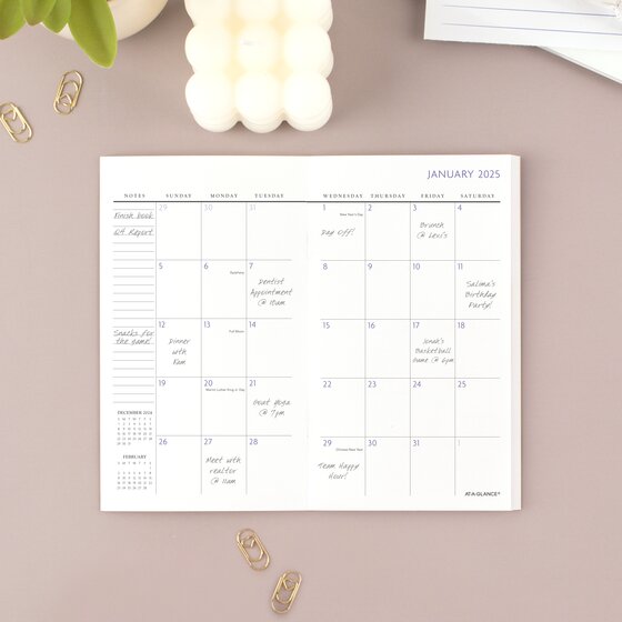 AT-A-GLANCE® BADGE 2025-2026 Two Year Monthly Planner