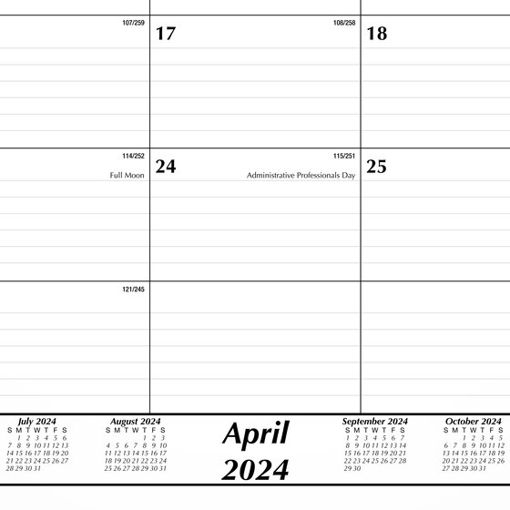 Mead® Basic Academic 20242025 Monthly Desk Pad Calendar, Compact, 17 3