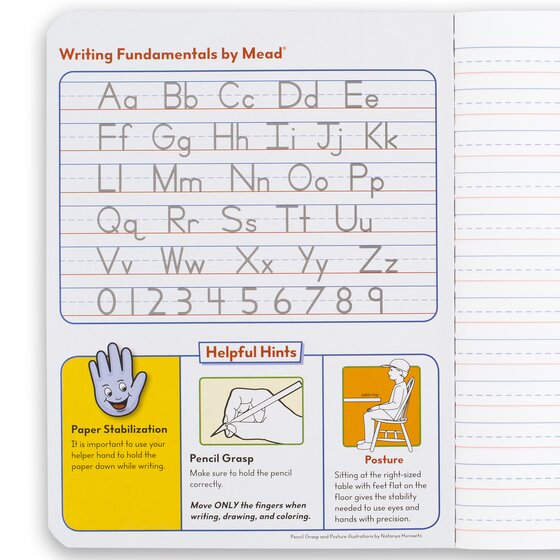 Mead Primary Composition Book, Ruled, Grades K2, 100 Sheets, 9 3/4" x