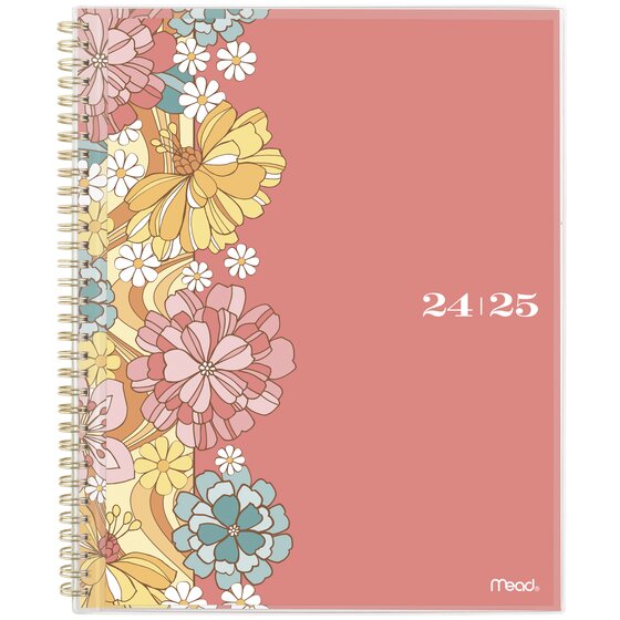 Mead® Caprice Academic Customizable Weekly Monthly Planners, Floral Academic Fashion Planners