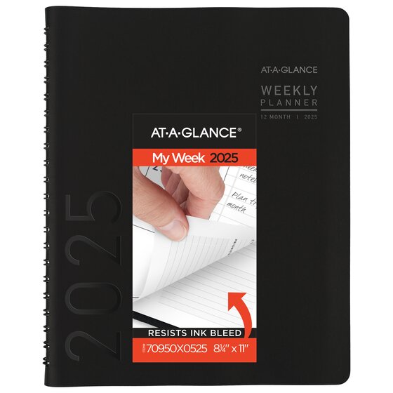 At-A-Glance Contemporary Planner - Large Size - Julian Dates - Weekly, Monthly - 1 Year - January 2024 - December 2024 - 8:00 AM to 5:30 PM - Half-hourly - 1 Week, 1 Month Double Page Layout - 8 1/4