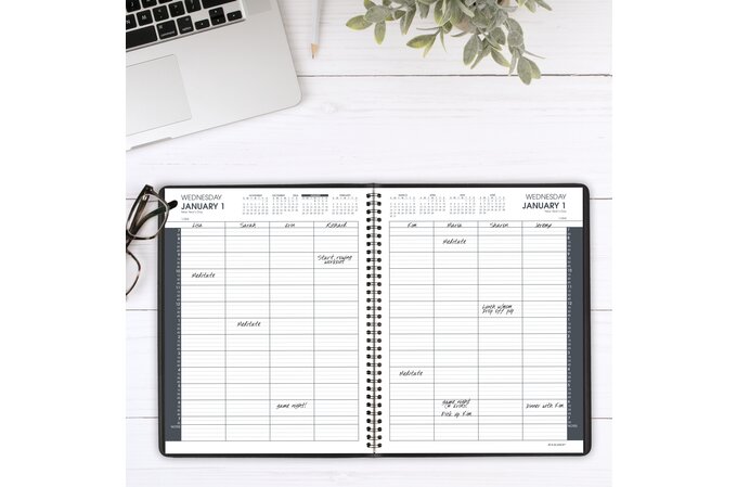 AT-A-GLANCE® 2025 Eight Person Daily Appointment Book, Two-Volume Set