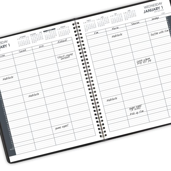 AT-A-GLANCE® 2025 Eight Person Daily Appointment Book, Two