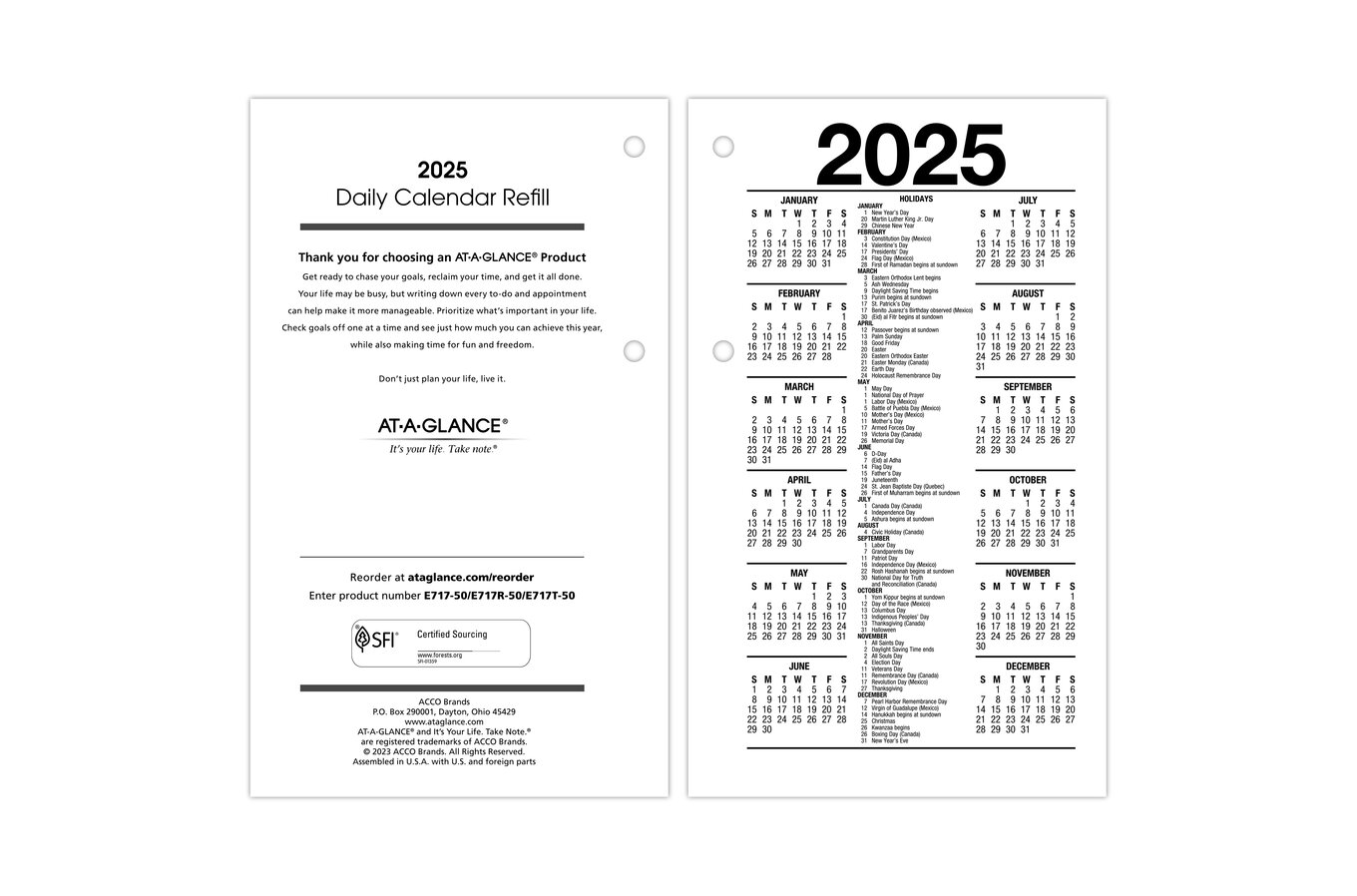 at-a-glance-2025-daily-loose-leaf-desk-calendar-refill-standard-3-1-2-x-6-desk-calendar-refills-bases-at-a-glance