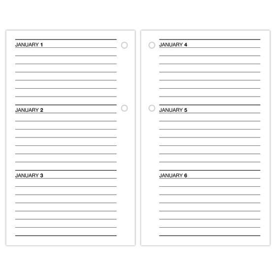 AT-A-GLANCE® 2025 Daily Loose-Leaf Desk Calendar Refill, Standard, 3 1/ ...