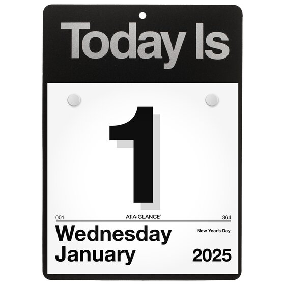 ATAGLANCE® 2025 “Today Is” Daily Wall Calendar, Small, 6" x 6" Wall