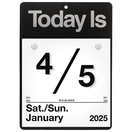 ATAGLANCE® 2025 “Today Is” Daily Wall Calendar, Small, 6" x 6" Wall