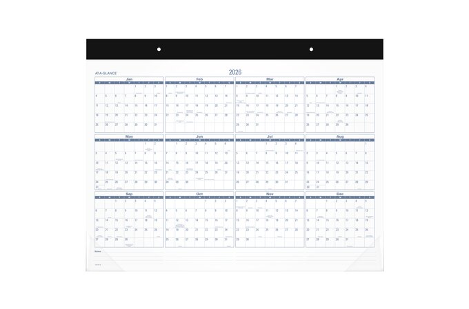 AT-A-GLANCE® 2025 Easy to Read Desk Pad, Standard, 21 3/4" x 17" | Desk