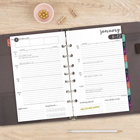 ATAGLANCE® Harmony 2025 Weekly Monthly Planner Refill, LooseLeaf