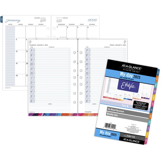 AT-A-GLANCE® EttaVee™ 2025 Daily Monthly Planner Refill, Loose-Leaf ...