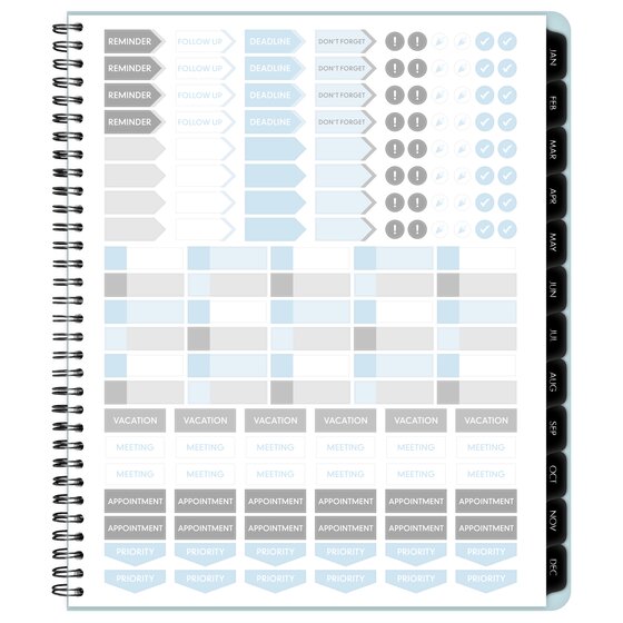 AT-A-GLANCE® Contemporary Lite 2025 Weekly Monthly Planner, Sky Blue ...