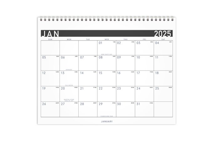 AT-A-GLANCE® Contemporary 2025 Monthly Wall Calendar, Small, 11" x 8 1/