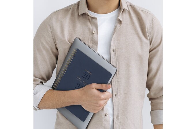 AT-A-GLANCE® Signature Collection 2025 Weekly Monthly Planner, Navy