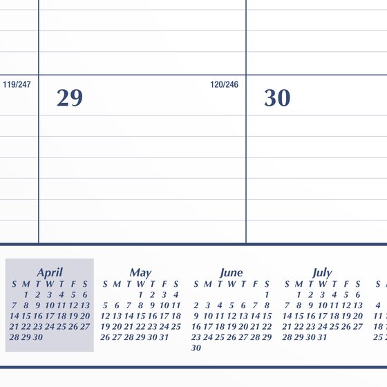 Mead® Basic Academic 20242025 Monthly Desk Pad Calendar, Standard, 21