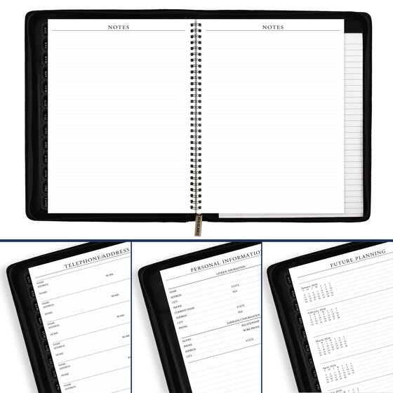 AT-A-GLANCE® Executive 2025 Weekly Monthly Appointment Book with Zipper