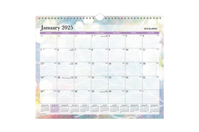 AT-A-GLANCE® Dreams 2025 Monthly Wall Calendar, Medium, 15