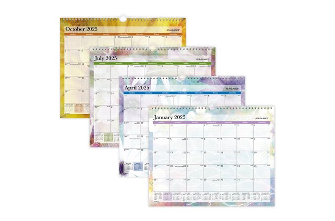 AT-A-GLANCE® Dreams 2025 Monthly Wall Calendar, Medium, 15" x 12