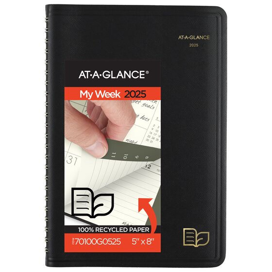 ATAGLANCE® Recycled 2025 Weekly Monthly Appointment Book Planner