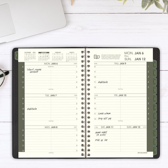 ATAGLANCE® Recycled 2025 Weekly Monthly Appointment Book Planner