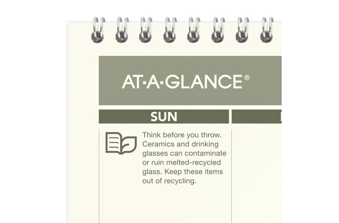 AT-A-GLANCE® 2025 Recycled Monthly Wall Calendar, Medium, 15" x 12