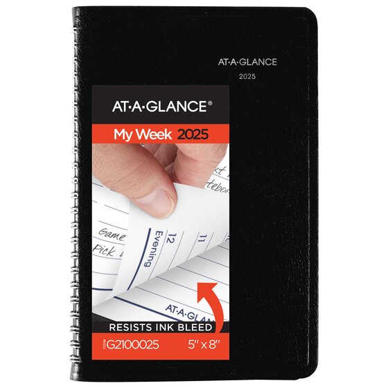 ATAGLANCE® DayMinder® 2025 Weekly Appointment Book Planner, Tabbed